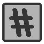 Simbol ikon Hashtag