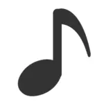 Reprodução de ícone de nota musical de som