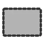 Rectangle grey vector icon