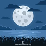 Notte con la luna piena