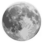 Vektor illustration av väderprognos färg symbol för fullmånen