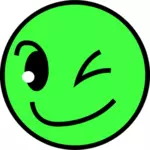 Grüne lächelnden Gesicht Vektorgrafik