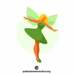 Fairy girl vector clip art