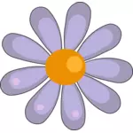Иллюстрация оранжевый и фиолетовый цветок