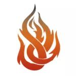 Vektor ClipArt-bilder av elden flamma i orange färg