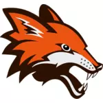 Sint oransje fox vector illustrasjon