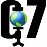 G7 presiune pe lume vector illustration