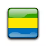 Land flagga knappen Gabon