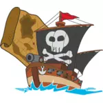 سفينة القراصنة الكرتون