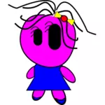 Rosa Cartoon Mädchen Vektor-Bild