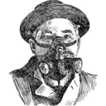Man in gas masker