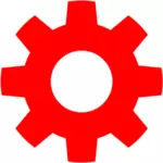 Rode versnelling pictogram
