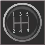 Gear shift knob vector icon