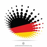 Pegatina de medio tono con bandera alemana