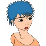 Vector image of man like lady