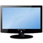 LCD widescreen monitor vector drawing