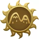 Imagem vetorial do emblema de ouro de colinas