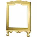 Vector graphics of freestanding mirror with wooden frame
