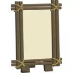 Vector graphics of wood framed mirror