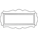 Vector ornamental de placa de identificação