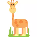 Desene animate girafa mananca iarba