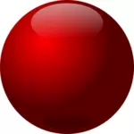 Красный стеклянный шар