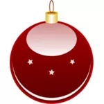 Błyszczący czerwony Christmas ornament wektor clipart