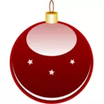 Glossy red Christmas ornament vector clip art