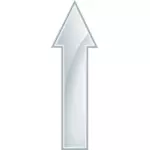 Glossy white arrow vector drawing