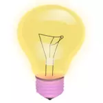 Vektorový obrázek žluté žárovky