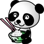Panda och ris