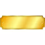 Vektor-Bild von glänzend gold plaquette