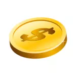 Ouro Dólar moeda Vector