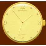 Golden watch vector image