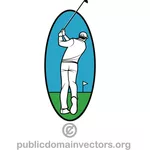 Image clipart vectoriel golfeur