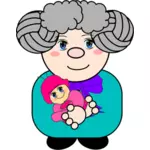 Grandmother with baby