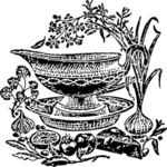 Vector image of gravy pot