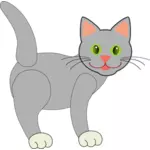 Smiling cat vector drawing
