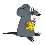 Image vectorielle rat gourmand