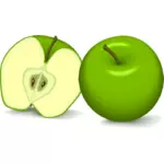 Immagine di vettore di mele verdi