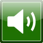 Image vectorielle vert icône audio