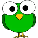 Gröna stora eyed fågel bild