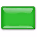 Gloss green square button vector clip art