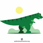Monstruo dinosaurio verde