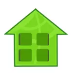 Vector clip art of green home