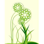 Abstrakte Blumen grüne-Vektor-ClipArt