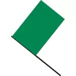 Vektor ClipArt i grön flagg