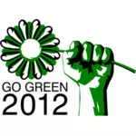 Gehen Sie grüne Partei Symbol Vektor-Bild