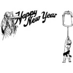 Šťastný nový rok předání ilustrace