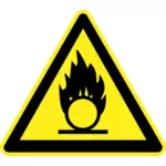Flammable hazard warning sign vector image